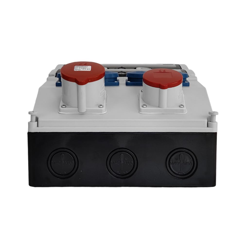Stromverteiler eXT mit 4x230V 32A 16A CEE Steckdosen Wandverteiler Steckdosenverteiler Baustromverteiler Doktorvolt