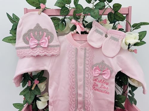 image for Generic Custom Newborn Baby Clothes Set for Girls – 3 PCS Personaliz
