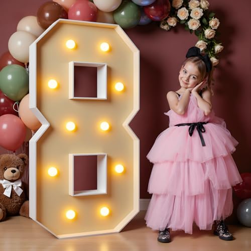 Chiffres lumineux de 1,2 m imprsv pour décorations de fête d'anniversaire