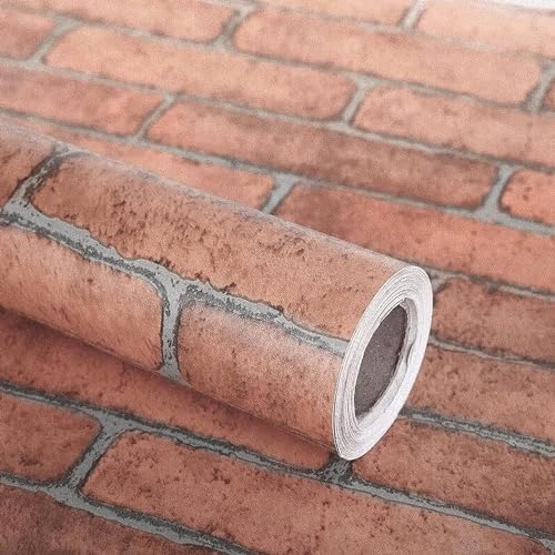 Image of SARVATRAY Self-Adhesive Wallpaper, Heat Resistant Wall Stickers for Kitchen, Wallpaper for Wall, Vinyl Sheet, 1.5 X 9.5 SQ FT(3 M Brick WS)