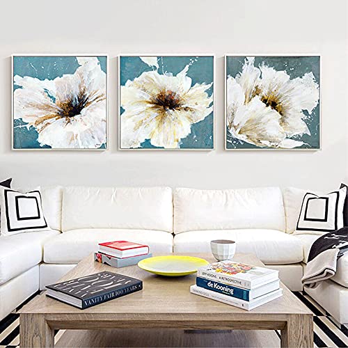 Art mural moderne laque fleur photo flottant sur la mer toile 60x60cm