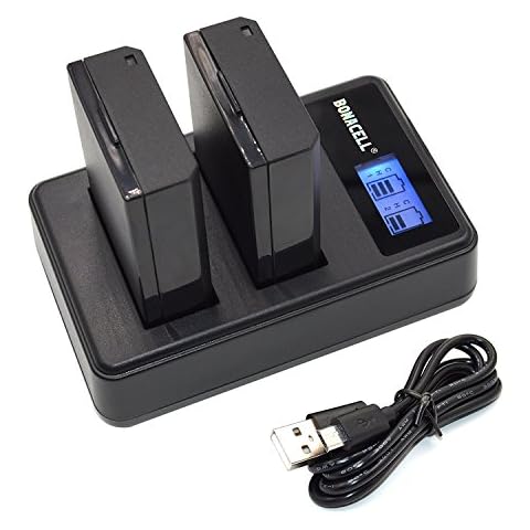 Bonacell LP-E10 Battery 2 Pack and LCD Dual Charger Compatible wihth Canon EOS EOS 1100D, EOS 1200D, EOS 1300D, 1500D, 2000D, 3000D, Rebel T3, T5, T6, Kiss X50, Kiss X70 Digital Camera Cover