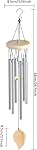 Wind Chimes, 8 Tubes Outdoor Indoor Hanging Decor (28x10x4cm), Wood-Coloured Durable Design for Garden, Balcony, Home, Weather-Resistant Relaxing Wind Chime