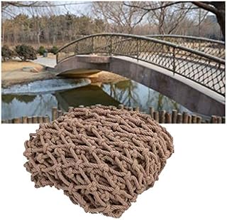 Railing Safety Net Kids Clim Net Treehouse Rope Net Stair Balcony Protection Netting Heavy Duty Cargo Cover Waterproof Hemp Rope Fence Nets Rope 8mm Mesh 10cm Child Safety Netting for Balcony (