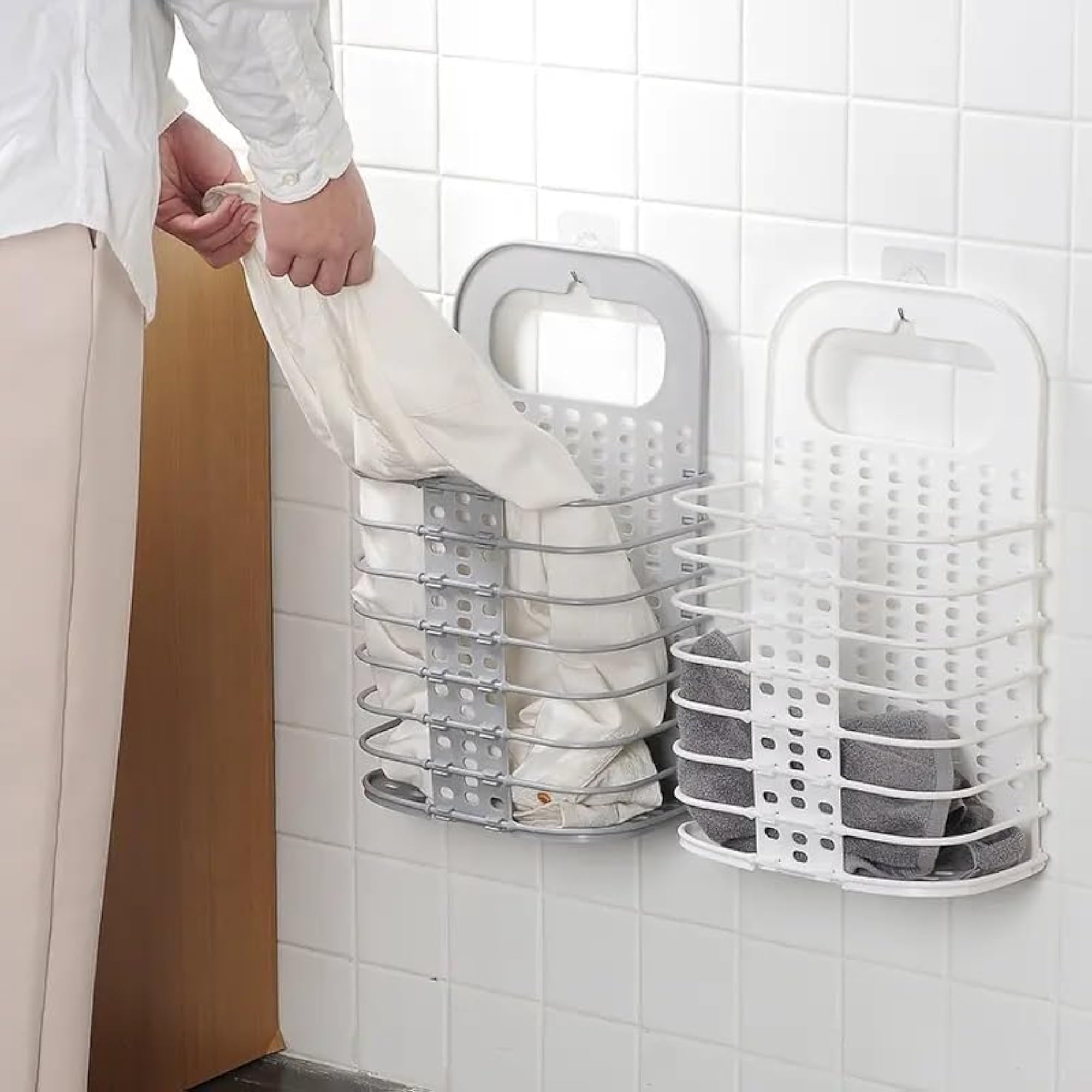 Wall & Washing Machine Hanging Clothes Storage Hamper
