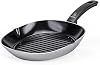 Moneta Innova Grill Pan 28 x 28 cm, Natural FineGres Coating NO PFAS, Also Suitable for Induction, 100% Made in Italy