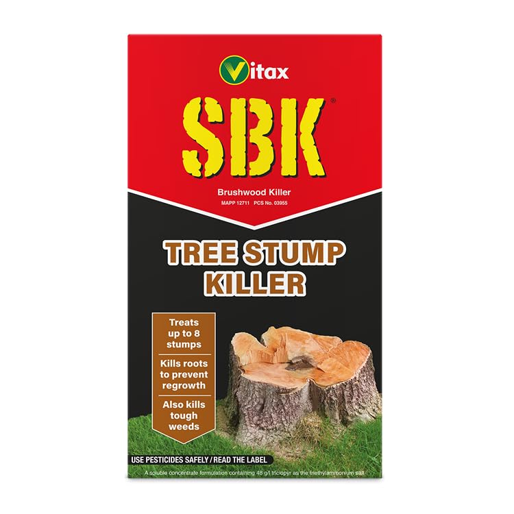 SBK Tree Stump Killer 250ml Concentrate | Glyphosate-Free Stump & Root Killer for Tree Stumps Woody Weeds & Saplings | Prevents Regrowth | Safe for Grassland & Non-Crop Areas