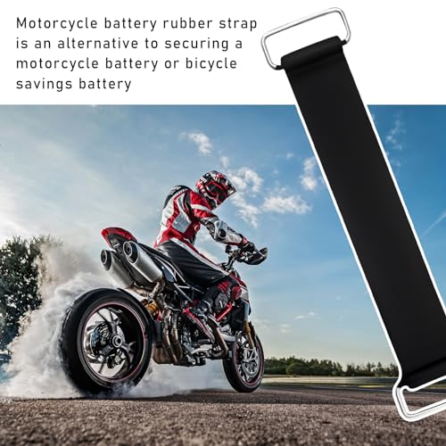 image for Ohleats Motorcycle Battery Strap, Rubber Band Battery Fixed Strap Repl