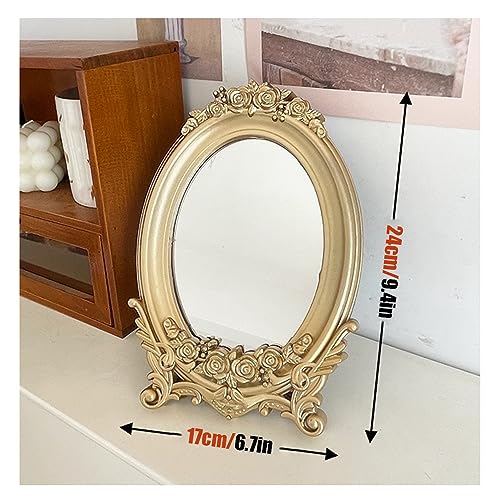 Espejo de Maquillaje Ovalado Vintage APLUSH miniatura 2