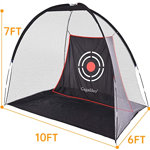 Golf Nets For Backyard Driving Golf Practice Net Golf Net For Indoor Use Golf Hitting Nets 10X7X6Ft Home Driving Range With Target And Carry Bag #TOP7