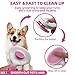 Bath Grooming Kit for Pets - Hair Brush Set with Towel, Washing Gloves, and Shampoo Scrubber Brush for Dogs and Cats (Pink)