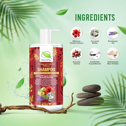 Image of Hair Fall Defense Shampoo 300ml | 10X Hair Fall Control & Hair Growth Care with Keratin, Biotin, Ceramide & Hyaluronic Acid | Sulphate & Paraben Free Clarifying Shampoo for Dry, Frizzy & Damaged Hair | Men & Women |