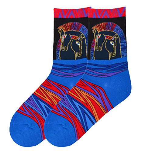 Laurel Burch Socks: Loving Horses-Multi