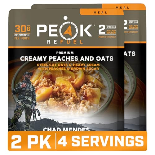 Peak Refuel Creamy Peaches and Oats Breakfast Meal, Steel Cut