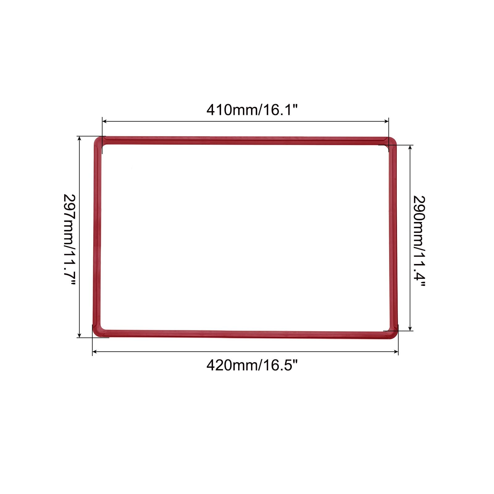 QUARKZMAN 4 Pièces Porte-Étiquette Magnétique 17 x 12 Pouces A3 Rouge