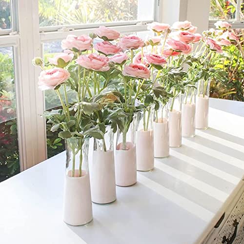 KOSHIFU-6-Pezzi-Fiori-Finti-da-Esterno-Interno-Pink-Rosa-Piante-Artificiali-Bouquet-Decorazioni-Fiori-di-Seta-Composizioni-per-Vaso-Balcone-Cimitero-Matrimonio-Centrotavola-Giardino-Ufficio