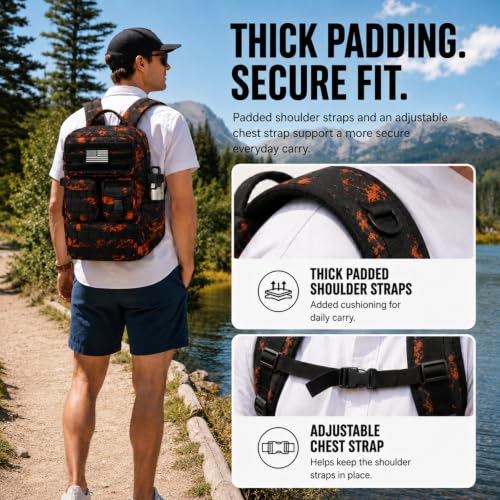 Image of Small Tactical Backpack for Men, 25L Military MOLLE EDC Daypack