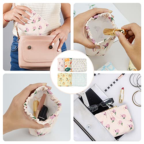 5 Pack Mini Makeup Bag Pocket Cosmetic Bag Portable Self-Closing Shrapnel Makeup Pouch No Zipper Travel Makeup Organizer Bag for Women and Girls - Image 6