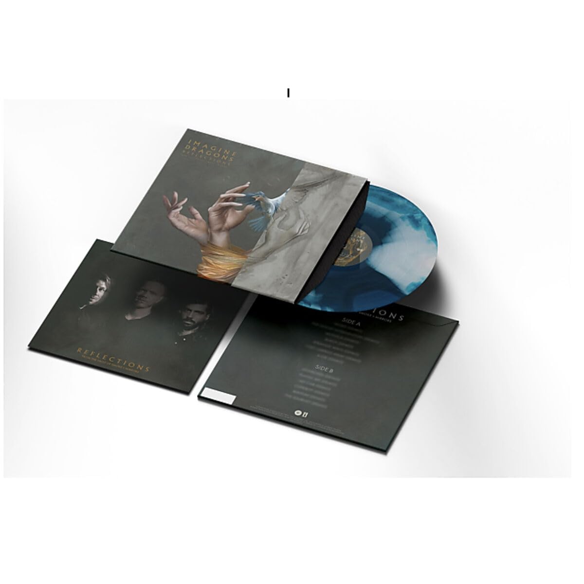 Réflections Vinyle Couleur Bleu Marbré Tirage Limité Smoke + Mirrors