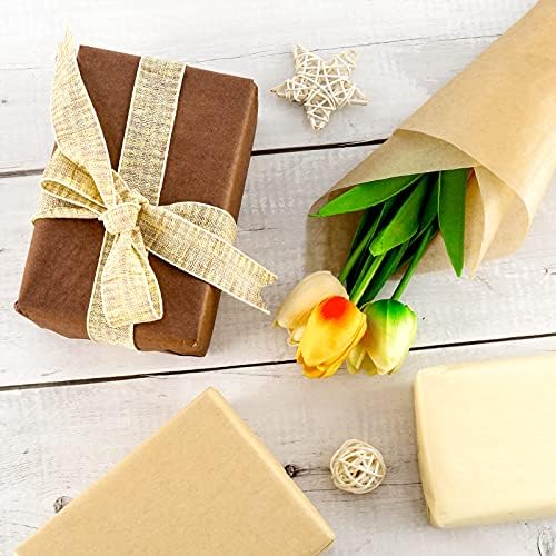 Whaline 120 Sheet Assorted Brown Tissue Paper 15 x 20 Inch St. Patrick's Day Gift Wrapping Paper Decorative Gift Wrap Tissue Paper Art Paper Crafts for Fall Harvest Holiday Pompom, 3 Colors