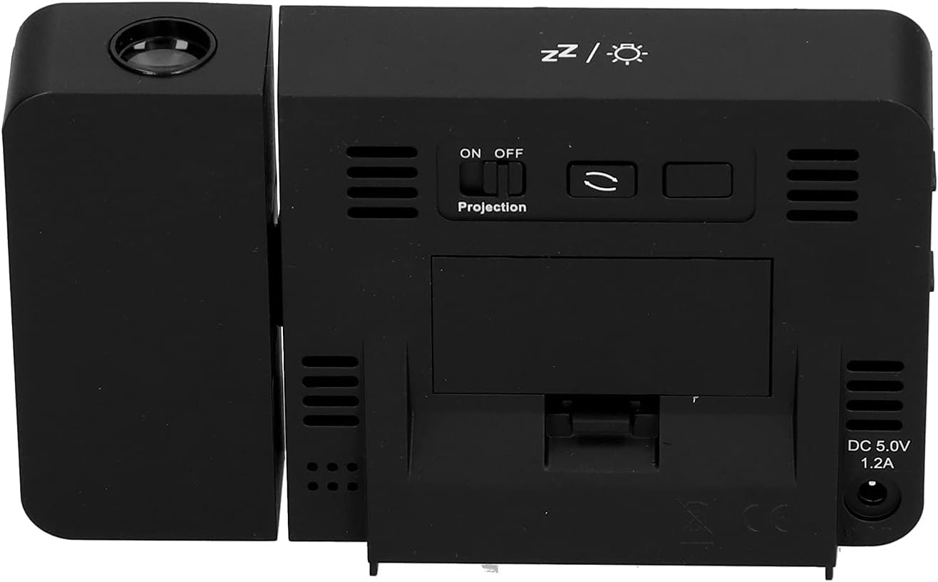 Wall Clock, Wall Timer, Digital Projection Alarm Clock, Temperature Clock Alarm Clock Projection Clock Multi-Function Clock 4 Level Backlight with Temperature Display for Home Bedr