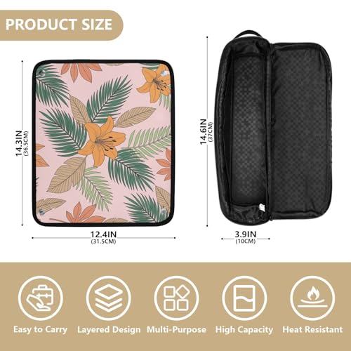 Organizador de Herramientas para Cabello 2 en 1 y Alfombrilla Resistente al Calor con Cremallera, Gran Capacidad para Plancha de Pelo, Rizadora, Secador y Peines miniatura 4