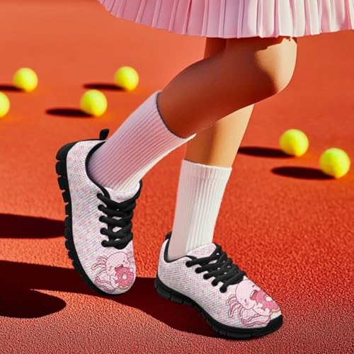 Kids Animal Sneaker Cozy Lightweight Walking Shoes for Litter Kids Lace-Up Breathable Anti-Skid Running Shoes for Big Kid US 11-52