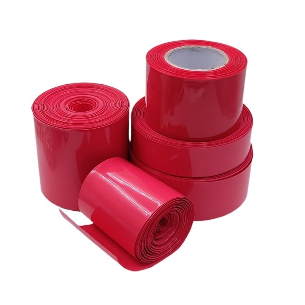Manga roja de tubo termocontraíble de PVC - Envoltura termocontraíble de 1-20 m for protección de mazos de cables (1 unidad)(95mmx1meter)