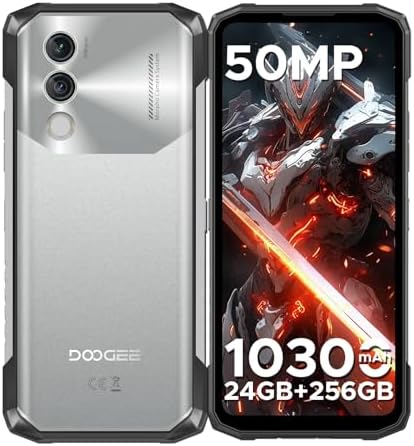Blade10 Power Rugged Smartphone Unlocked,24GB+256GB/2TB, 10300mAh Rugged Phone, 6.6''HD+90Hz Android 14 Cell Phone, 50MP Camera, 3 Card Slots/Face Unlock/Fingerprint/NFC/Wi-Fi6E/IP69K
