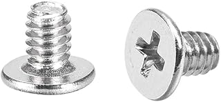 uxcell M2x3mm Phillips Screw Fastener Silver Tone 3.8mm Dia Screw Head for Laptop PC TV Fan Audio Switch 100pcs