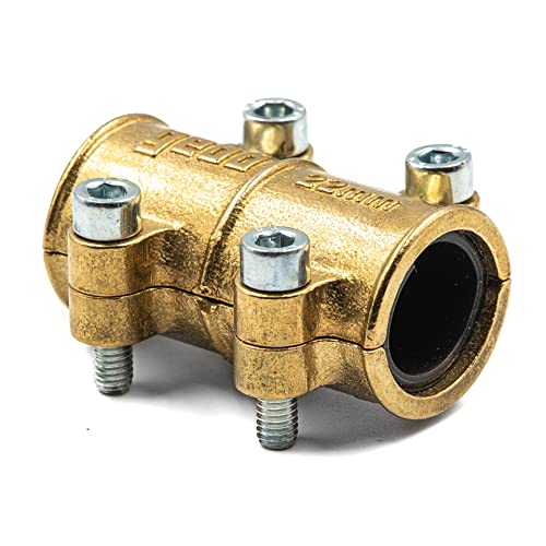 Preisvergleich Produktbild KNM TRADE GEBO Dichtschelle für Kupferrohr Temperguss-Klemmverbinder Dichtschelle aus Messing DVGW (28 mm)