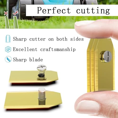 HhBdy Cuchillas Cortacesped de Repuesto 30 Piezas Cuchilla Desbrozadora 0.75mm Cuchillas Automower en Titanio Cuchillas para Sustituir Rápidamente las Cuchillas de los Robots Cortacésped - imagen 3