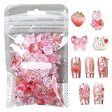 Charms - 1cm Schmucksteine Set, Kawaii Design Accessoires, DIY Kunsthandwerk Utensilien, Glänzende Figuren, Nagelstudio Zubehör | Stilvolle Verzierung, Selbstgemachte Verschönerung mit Harzst