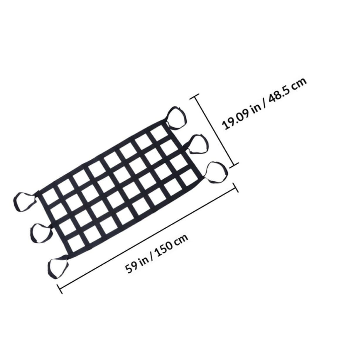2 Stück Autodachnetz 8-Fach Elastisches Gepäcknetz aus Nylon