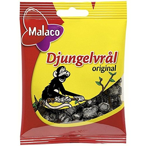 Malaco Djungelvral - Supersalty Liquorice 80g - Pack of 6