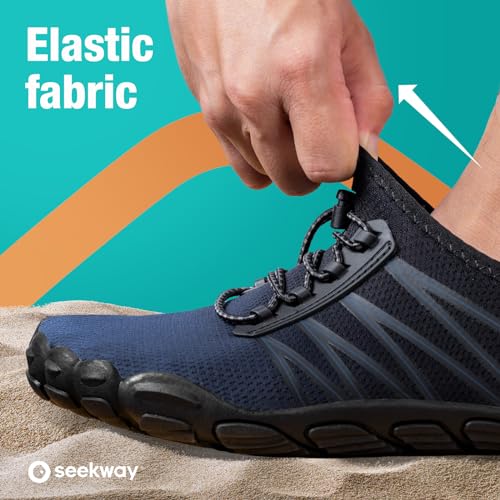 Image of SEEKWAY Mens Womens Water Shoes Quick-Dry Aqua Sock Barefoot Athletic Sports Shoes for Outdoor Beach Swim surf Walking Diving Boating Hiking Pool
