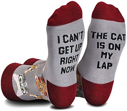 Cavertin Women's Cat Mom Dog Mom Book Novelty Socks with Gift Box