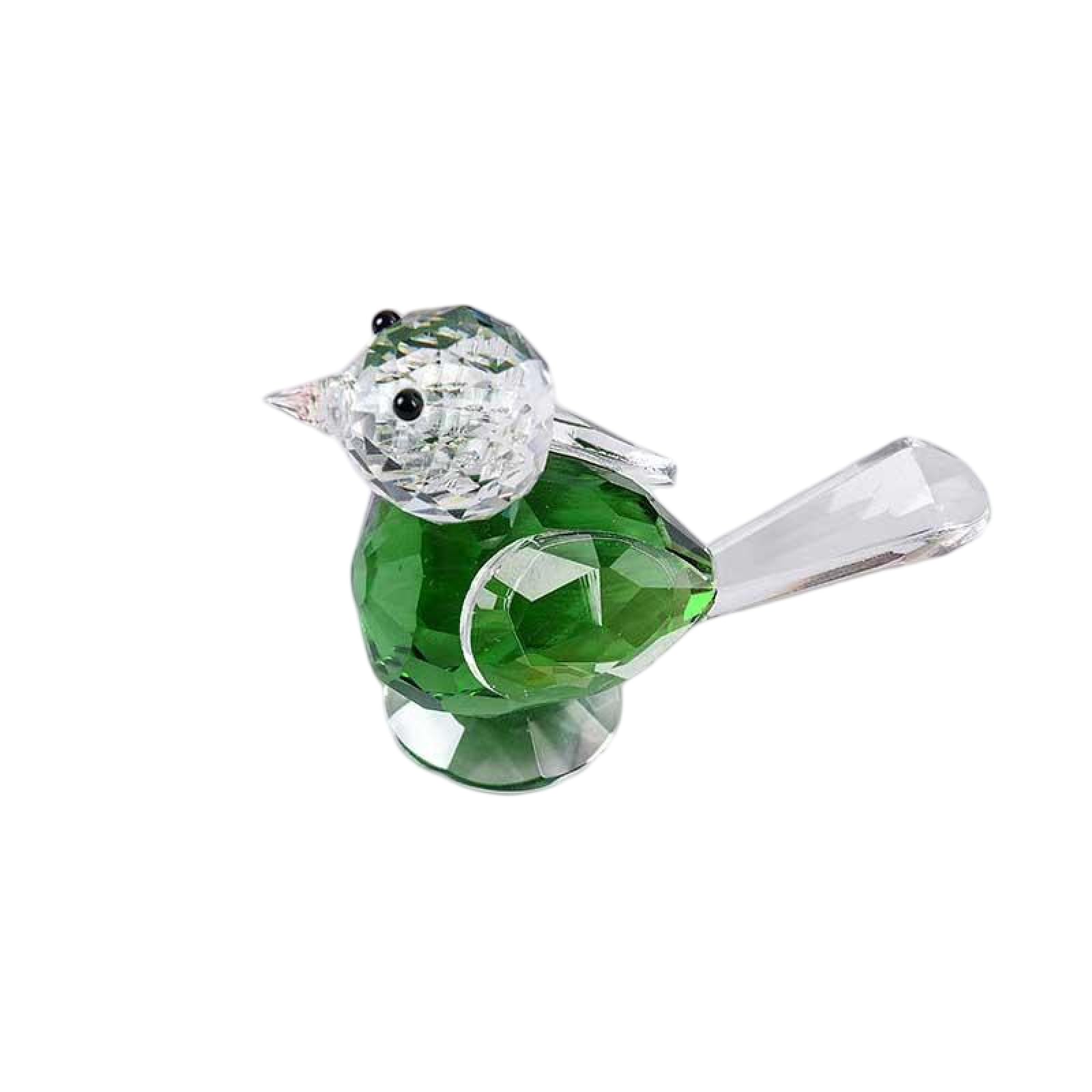 CYLRWSR Crystal Cute Bird Figurine Animal Ornaments Crafts Glass Hummingbird Paperweight Home Wedding Decor Gifts ﻿ ﻿,Green