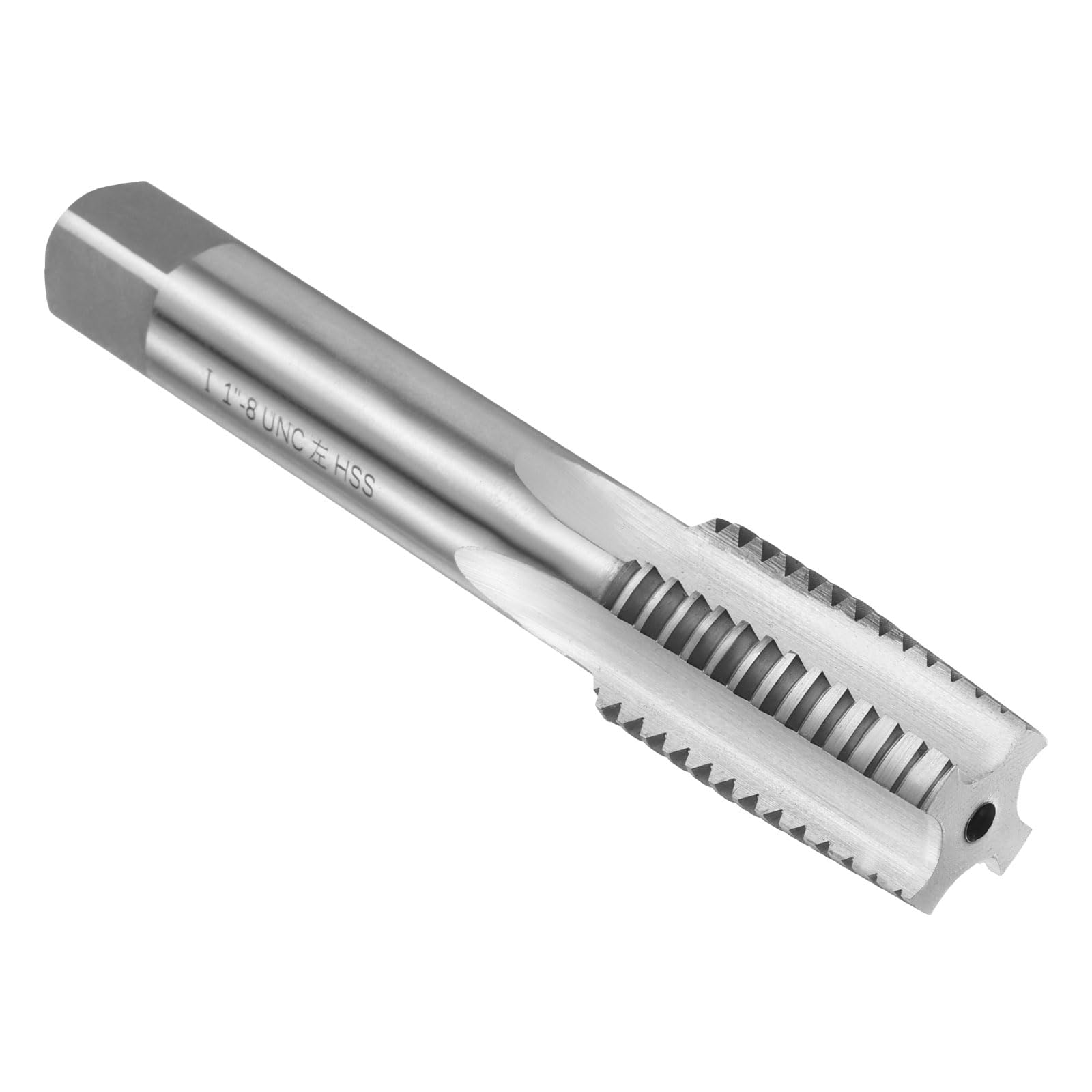 sourcing map Hand Taper Tap 1"-8 UNC 2B Left Hand Thread Taper Style Taps Straight Flute Screw Tapping Threading Tool High Speed Steel HSS6542