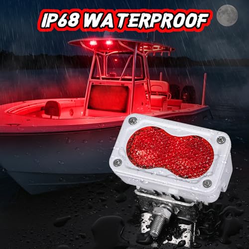 Image of Red Pod Lights Hunting Fishing Emergency Signal LED Lights | 2PCS Waterproof 3 Inch Red Rear LED Light Cube Off Road Backup Light Bar Auxiliary Fog Lights for Truck UTV Pickup Boat