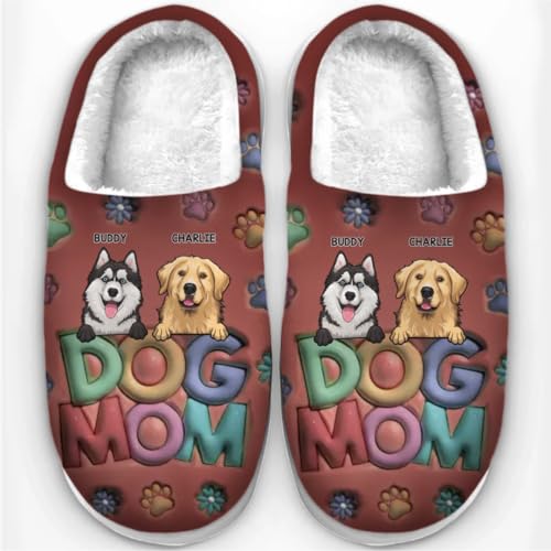Christmas Is All About Pets - Dog & Cat Personalized Custom Fluffy Slippers, Custom Photo Christmas Slippers For Women Men, Christmas Slippers Gifts For Family, Dog Mom, Cat Mom Gifts 5