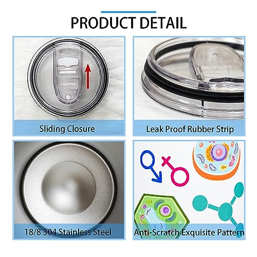 Biology Gift Biology Teacher Mug Biology Tumbler Cup Biology Teacher Gift for Women Men 20 Oz Stainless Steel Insulated Water Bottle With Lid and Straw - Image 4