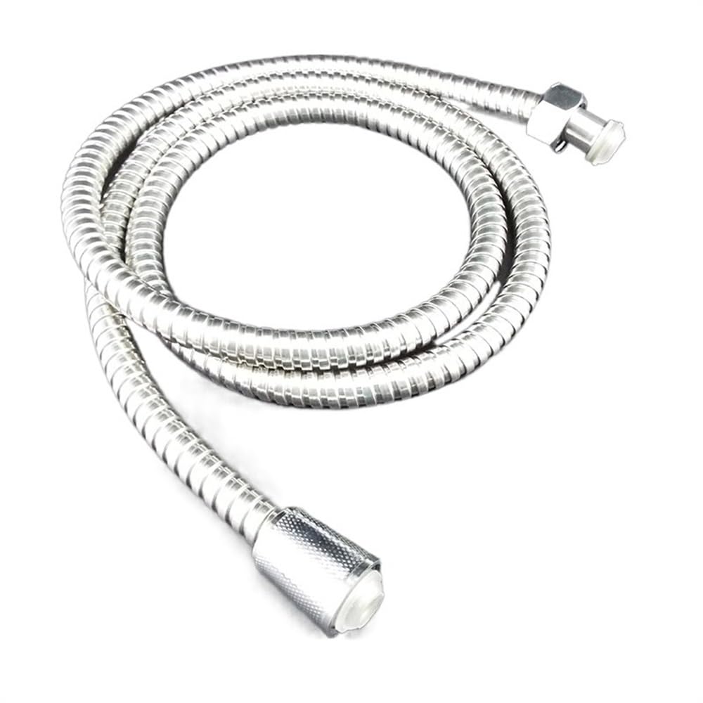 Lkfjnhepf 1.5M Shower Hose Flexible Water Shower Hose Tube 1.2M/1.5/2M For Home Bathroom Extension Plumbing Pipe Pulling Stainless Steel(1.5M)
