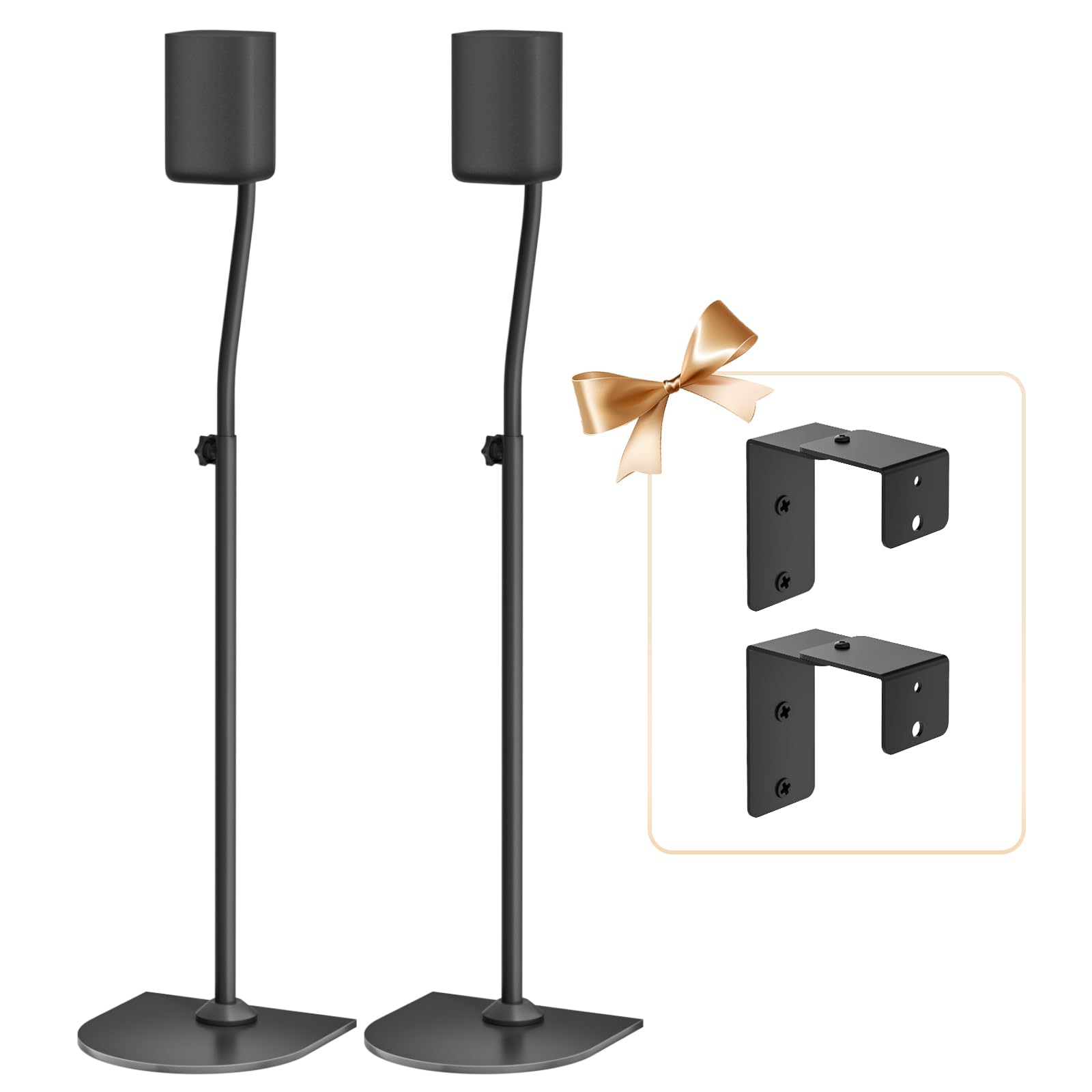 Speaker Stands for Roku Speaker Stands Pair with Speaker Wall Mount - Height Adjustable Surround Sound Speaker Stands for Roku Wireless Speaker Stands