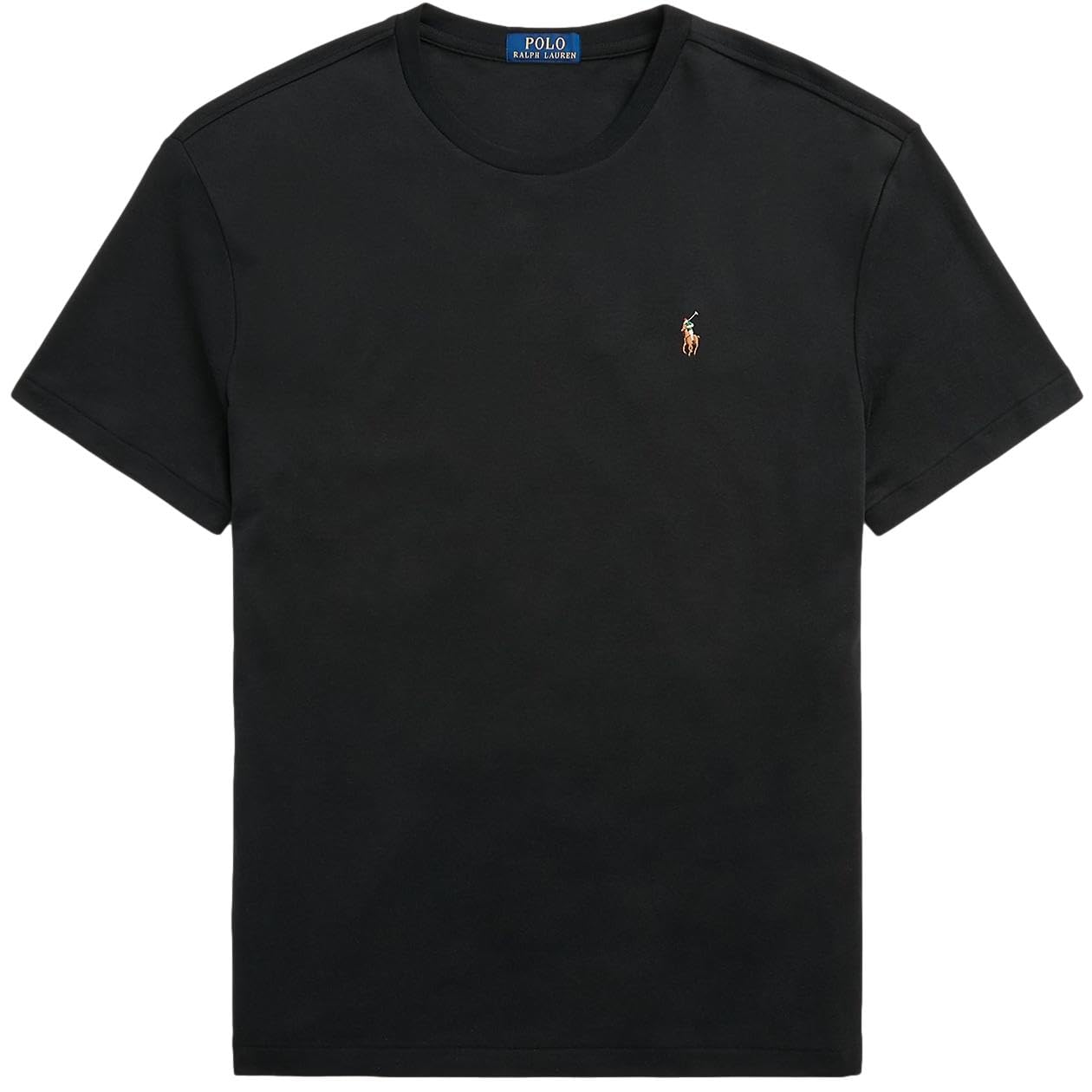 POLO RALPH LAUREN Men's Jersey Short Sleeve Tee, Rl Black Multi-colored Pony., XXL
