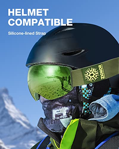 Zionor X4 Pro Ski Goggles - Magnetic Snowboard Goggles - Interchangeable Lens Snow Goggles - Anti-Fog Uv Protection For Men Women (Vlt 62% Silver Lens) #TOP1