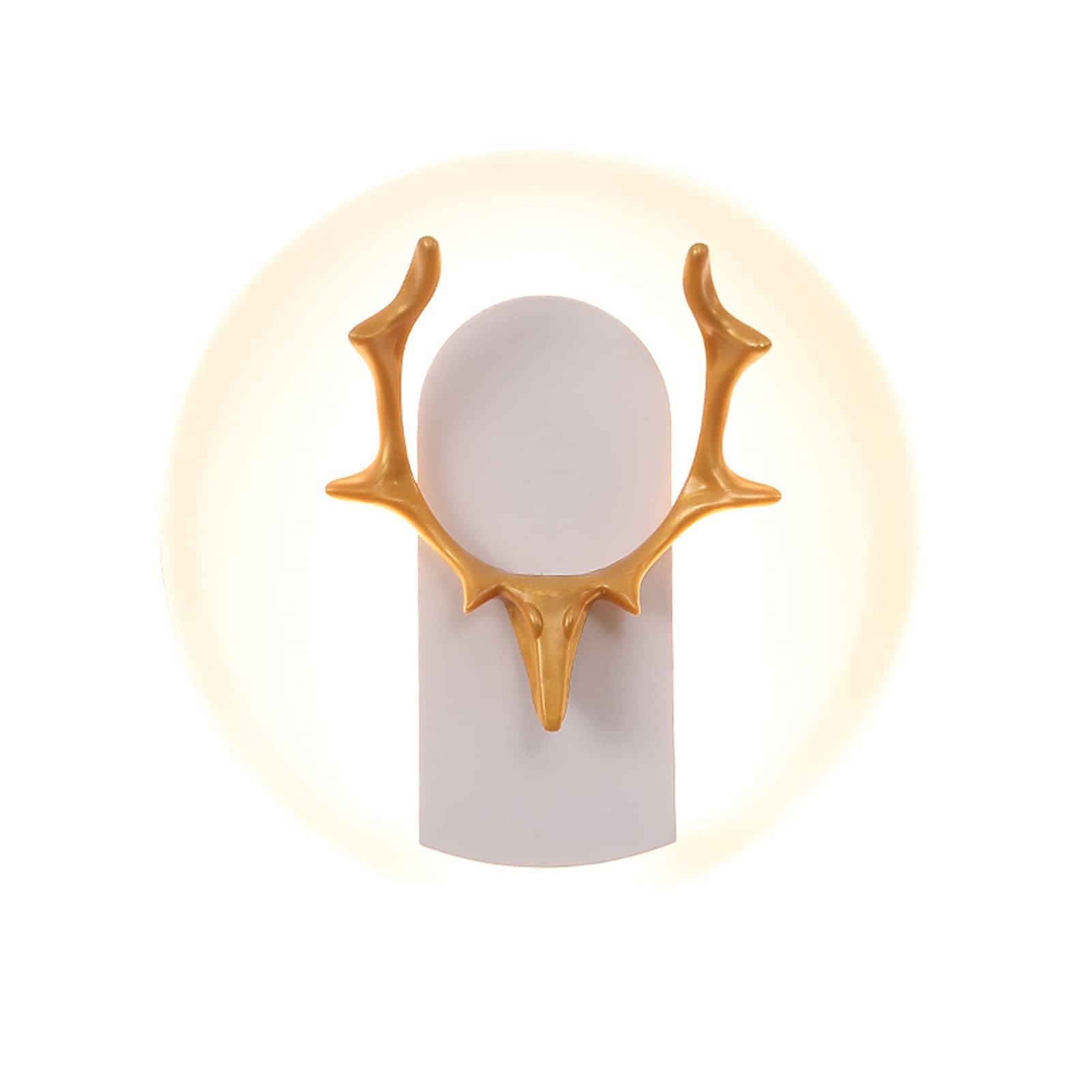 VDOQTLJT Wall lamp Modern LED Lamp Foyer Corridor Bedroom Beside Iron+Acrylic Lamps Sconce Room Decoration Light Chandelier Ceiling(Roundwhite,Warmwhite)