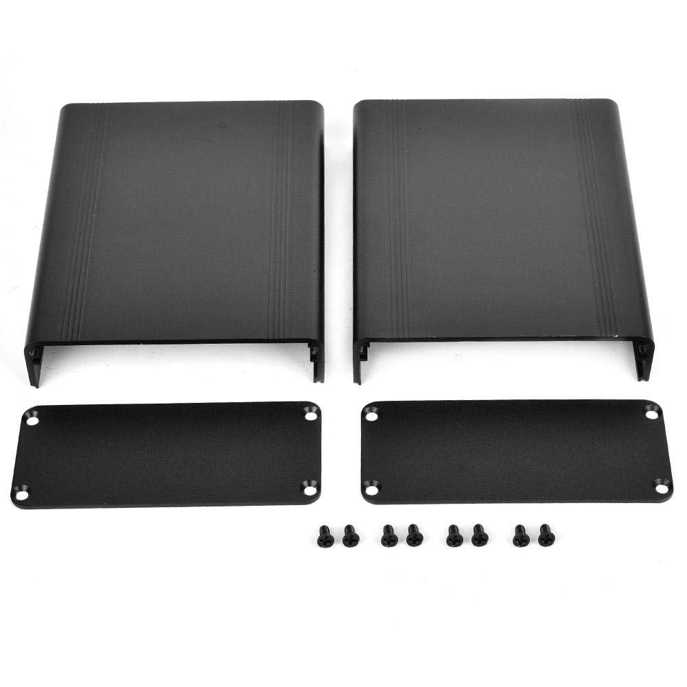 Aluminum Alloy Project Box DIY Enclosure Electronic Case Aluminum Alloy Cooling Box 1.5 x 3.46 x 4.33in Black