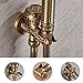 Bidet Sprayer for Toilet, Antique Brass Handheld Sprayer with Hose Wall Mounted Baby Diaper Cloth Washer and Shower Sprayer for Pet,Bronze,A