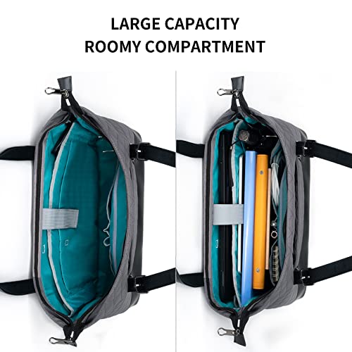 KROSER Laptop Damen Handtasche Grau Elegant Laptop Tasche 15,6 Zoll Große Leichte Tote Bag für Business/Schule/Reisen-MEHRWEG